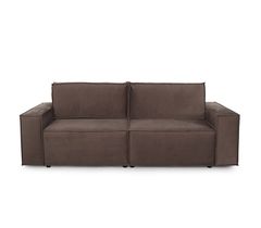 Прямой диван "Тулон 2" (вариант 2) тик-так коричневый в гостиную
